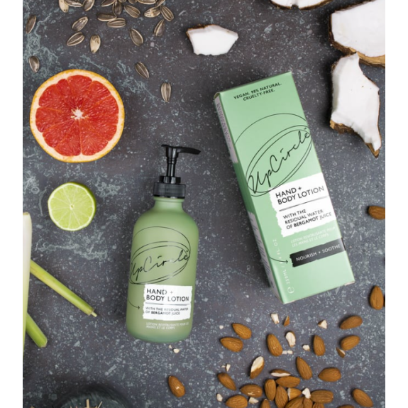 UPCIRCLE HAND+BODY LOTION WITH BERGAMOT WATER-PUMP